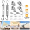 Sun Shade Sail Hardware Kit Stainless Steel Canopy Installation Kit Fixing Accessory for Rectangular Square Shade Sail Installation