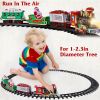Electric Train Set Kid Toy Xmas Steam Train Kit Tree Surround Track Battery Operated with Sound Light Santa Claus Christmas Gift