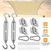 Sun Shade Sail Hardware Kit Stainless Steel Canopy Installation Kit Fixing Accessory for Rectangular Square Shade Sail Installation