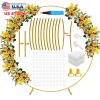 7.3FT Metal Round Balloon Arch Reusable Circle Backdrop Stand Large Wedding Party Arch Frame with Balloon Tools for Wedding Birthday Party Photo Backg
