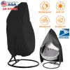75in x 45in Patio Hanging Egg Chair Cover Water Resistant Egg Swing Chair Protective Cover Dust Protector w/ Zipper