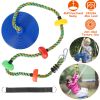 Climbing Rope Tree Swing Outside Trees House Disc Swing Toys With Colorful Platform Disc Seat For Swinging Climbing Standing Holds Up to 242LBS