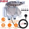 Double Outdoor Socket IP66 Waterproof 13A 2 Gang UK Plug Twin Switched Double Socket Electrical Wall Outlet Socket Box w/ 9.84ft Extension Cable