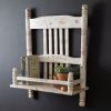 Rustic Farmhouse Chair Shelf - Vintage Style Furniture for Home Decor and Storage