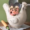Large Hen Planter - Decorative Resin Hen Garden Statue for Plants and Flowers