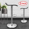 iMounTEK 2Pcs Bar Stool 360° Swivel PU Leather Chair Air Lift Height Adjustable Pub Home Black