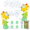 2Pcs Bubble Machines With Lights For Kids Rechargeable Dancing Sunflower Bubble Maker For 4-8Years Old Toddlers Outdoor Summer Play Toy Party Birthday