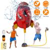 Rocket Sprinkler Launcher Outdoor Water Sprinkler Flying Splashing Fun Toys Summer Water Toy 360° Rotation for 3+ Years Old Boys Girls for Yard Pool G