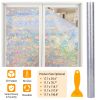 17.7x39.4in Window Film Rainbow Window Cling 3D Decorative Window Decal Window Sticker Non-adhesive