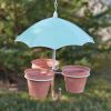 Hanging Umbrella Three Pot Planter - Stylish Outdoor Hanging Planter for Plants and Flowers