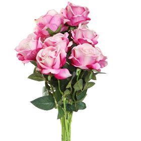 10 Pcs Artificial Rose Simulation Fake Flowers(LightPink)