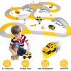 340Pcs Construction Race Track Set Kids DIY Construction Toys STEM Flexible Car Track Playset Gift for Toddlers Boys Aged 3 4 5 6 Year Old