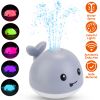 Baby Light up Bath Toy Automatic Whale Induction Water Spray Sprinkler Toy with Colorful Lights Bathtub Shower Pool Toy for Baby Toddler