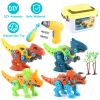 Take Apart Dinosaur Toys DIY Dinosaur Construction Building Block Assembly Toys with Electric Drill for Kids 3-7 Year Old Learning Educational Gift