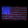 American Flag String Lights 390Pcs LED Beads Flag Net Light Waterproof Patriotic Flag Lamp w/ Plug for Garden Patio July 4th National Day Independence