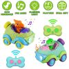 2Pack Dinosaur Remote Control Cars for Toddlers Rechargeable RC Cars with Light Music Birthday Gift For Boys Girls Aged 3 4 5 6 Years Old