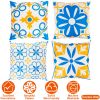 4 Packs Throw Pillow Covers Set Square Decorative Cushion Case 18x18in for Patio Furniture Couch Garden