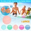 12Pcs Reusable Water Balloons Refillable Silicone Water Bombs for Water Games Water Balls for Summer Fun