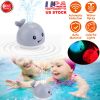 Baby Light up Bath Toy Automatic Whale Induction Water Spray Sprinkler Toy with Colorful Lights Bathtub Shower Pool Toy for Baby Toddler