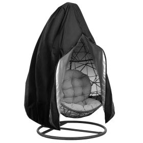75in x 45in Patio Hanging Egg Chair Cover Water Resistant Egg Swing Chair Protective Cover Dust Protector w/ Zipper