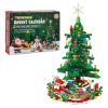 2025 Christmas Tree Building Set With LED Light Tabletop Christmas Building Block 24 Days Christmas Countdown Calendar for Boys Girls 3-6