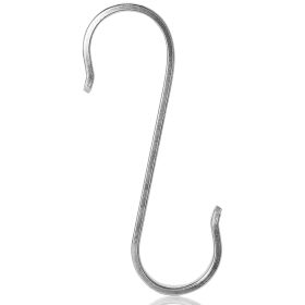5 Pcs Flat S Stainless Steel Hooks Heavy Duty Hook Hangers for Kitchen Bathroom Closet Store (Option: S)