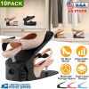 10Pcs Shoe Slot Organizer Shoe Storage Slot Space Saver Shoe Rack Holder Adjustable for High Low Heels Sneakers Boots Sandals