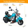 3 Wheels Motorcycle For Kid Aged 3-6 Electric Rechargeable Ride On Children Trike LED Light Music Motorcycle