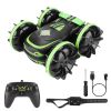 2 In 1Amphibious RC Car Toy 2.4GHz 4WD Double-sided 360° Rotating Waterproof RC Stunt Car for Kids Aged 6+ Years Old for All Terrains Indoor Outdoor w