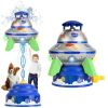 UFO Water Sprinkler Outdoor Summer Rocket Toy With Colorful LED Lights 360° Spinning 1.64FT To 6.56FT Adjustable Height Birthday Summer Gift For Girls