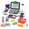 Kids Cash Register Pretend Play Cashier Toy with Scanner Calculator Credit Card Money Grocery Products Educational Toy Gift for Kids Aged 3 4 5 6 Year