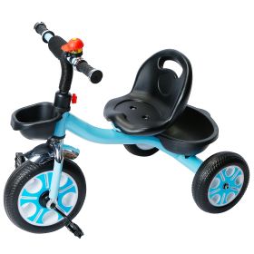 Children\'s Tricycle Bicycle 3 Wheel Toddler Bike W/ Two Boxes Big Seat For 1 to 6 Years Old Boys And Girls (Option: Blue)