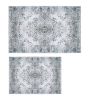 8x10FT Vintage Area Rug Modern Non Slip Carpet Boho Low Pile Soft Rug Waterproof Machine Washable Rug for Living Room Bedroom Kitchen Dining Room Unde