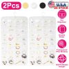 2Pcs Hanging Jewelry Organizer Earring Necklace Bracelet Holder Double-sided 80 Pockets Accessory Storage Pocket