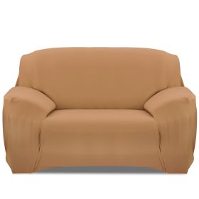 Sofa Cover Printed Stretch Sofa Furniture Cover Soft Sofa Slipcover Polyester Furniture Protector Cover (Option: Camel_2S)