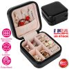Mini Jewelry Storage Box Portable Ring Earring Necklace Storage Travel Case PU Leather Jewelry Organizer Gift