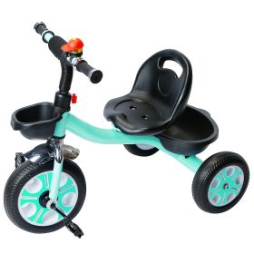 Children\'s Tricycle Bicycle 3 Wheel Toddler Bike W/ Two Boxes Big Seat For 1 to 6 Years Old Boys And Girls (Option: Green)