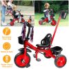 Children\'s Tricycle Bicycle 3 Wheel Toddler Bike w/ Adjustable Push Rod Safe Belt Two Boxes For 1 to 6 Years Old Boys Girls