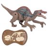 Remote Control Dinosaur Toys Jurassic Realistic RC Dinosaur Rechargeable T-Rex Walking Robot with 3D Eye Roaring Sounds Red Light Remote Control for 3