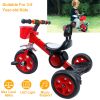 Kid Tricycle Bicycle 3 Wheel Toddler Bike Indoor Outdoor Pedal Bike For Children Aged 3 To 5 w/ Light & Music