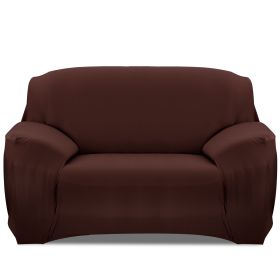 Sofa Cover Printed Stretch Sofa Furniture Cover Soft Sofa Slipcover Polyester Furniture Protector Cover (Option: Coffee_2S)