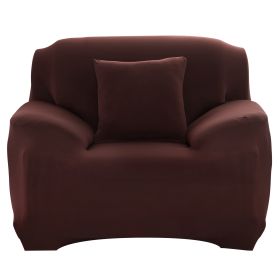 Sofa Cover Printed Stretch Sofa Furniture Cover Soft Sofa Slipcover Polyester Furniture Protector Cover (Option: Coffee_1S)