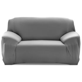 Sofa Cover Printed Stretch Sofa Furniture Cover Soft Sofa Slipcover Polyester Furniture Protector Cover (Option: GRY_2S)