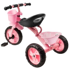 Kid Tricycle Bicycle 3 Wheel Toddler Bike Indoor Outdoor Pedal Bike For Children Aged 2 To 6 (Option: Pink)