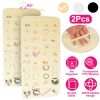 2Pcs Hanging Jewelry Organizer Earring Necklace Bracelet Holder Double-sided 80 Pockets Accessory Storage Pocket