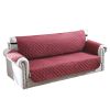 Reversible Sofa Cover Chair Loveseat Couch Slipcover Microfiber Cushion Furniture Protector Shield Water-Resistant w/ Elastic Strap for Kids Pet Dog C