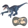 Remote Control Dinosaur Toys Jurassic Realistic RC Dinosaur Rechargeable T-Rex Walking Robot with 3D Eye Roaring Sounds Red Light Remote Control for 3