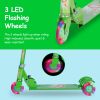 3 Wheel Kick Scooter For Kid Aged 2-8 Foldable Flashing Wheel Strip Toddler Scooter w/ Height Adjustable