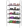 5 Tiers Shoes Rack Shelves 15 Pairs Shoes Storage Organizer Stand Tower Stackable Shoe Holder