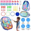 5 in 1 Bean Bag Toss Game Toy Corn Hole Game Beanbag Toss Game Dart Board Game Loop Toss Game Outdoor Activities Party Backyard Games Set for Boys Gir